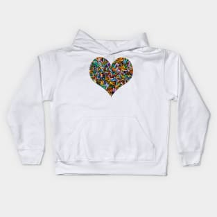 A Rainbow of Bugle Beads Kids Hoodie